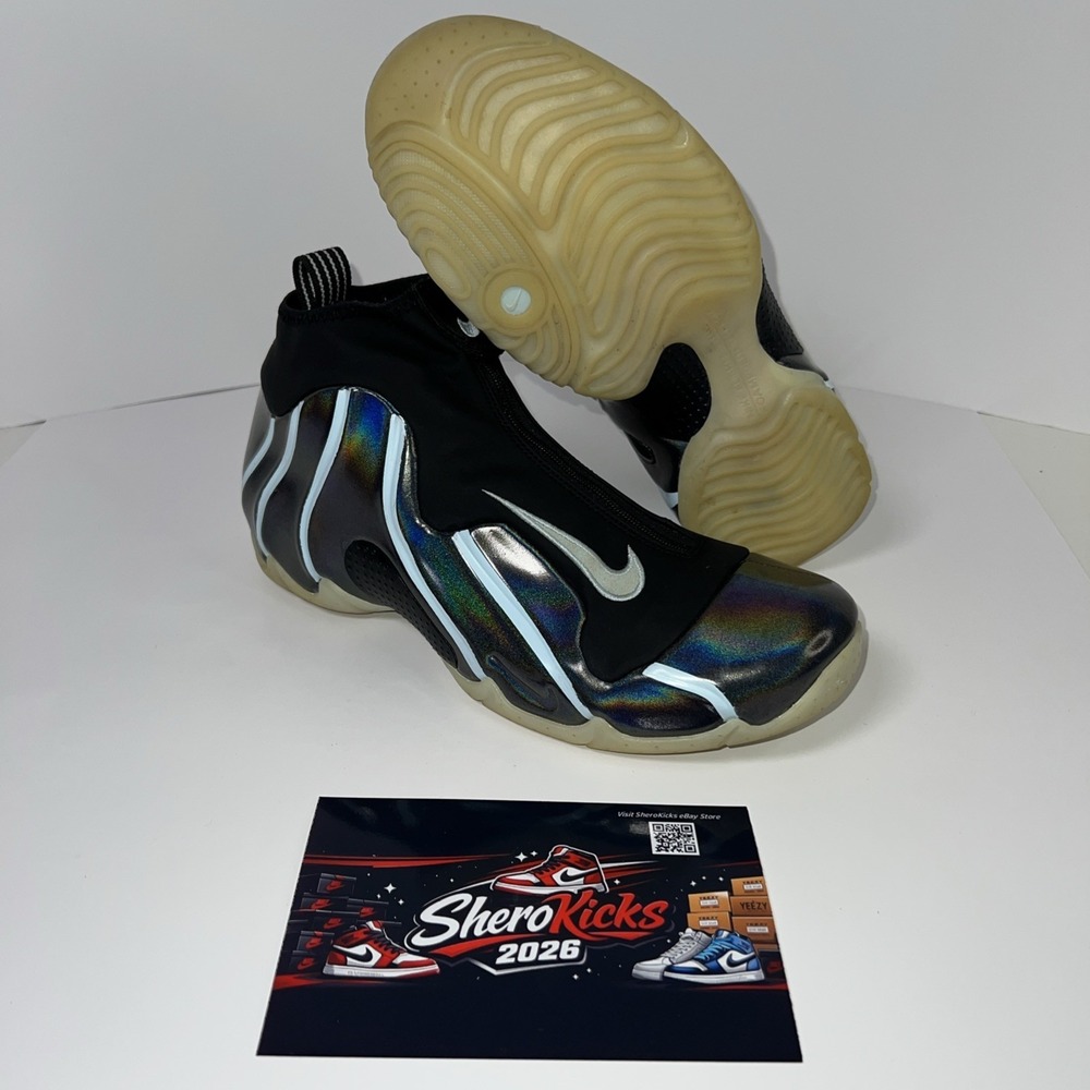 Nike Air Flightposite Size 8.5 |  Black/Topaz Mist AO9378-001 | Preloved, No Box